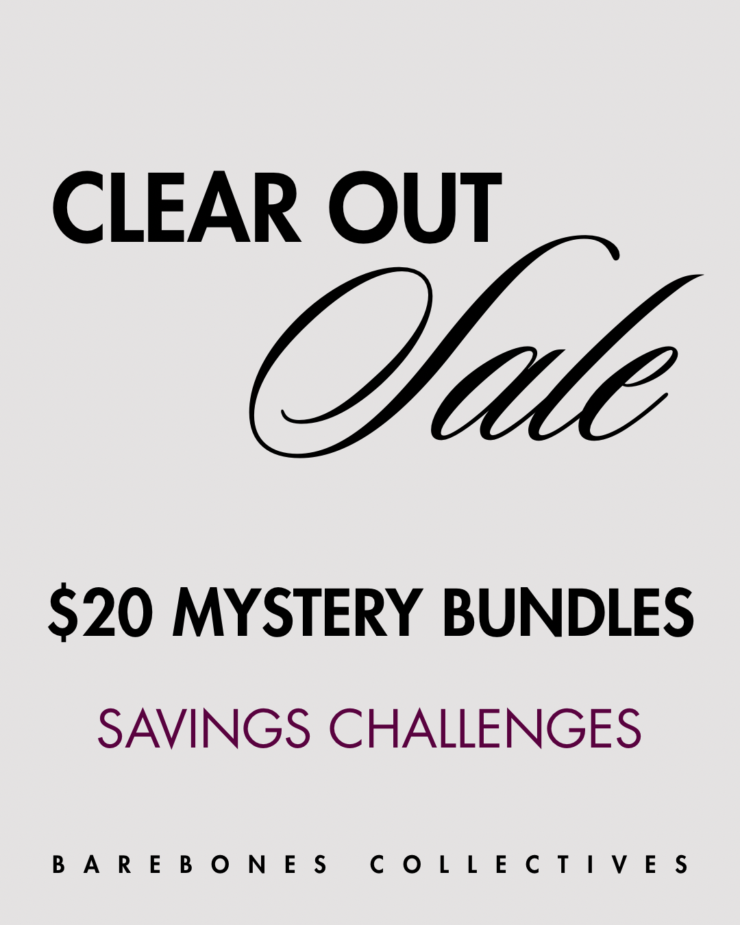 SAVING CHALLENGES MYSTERY BOX CLEAR OUT SALE