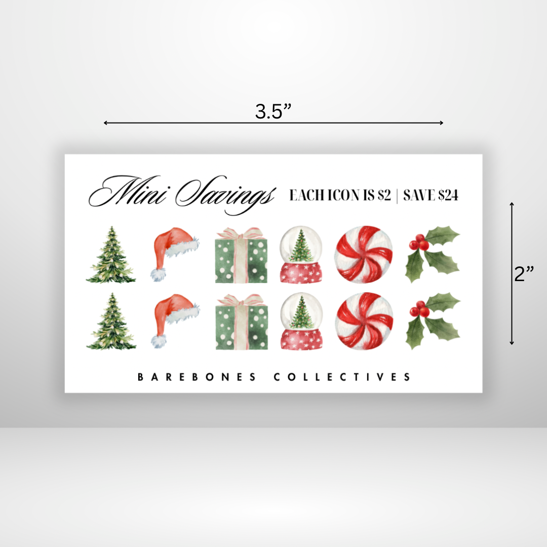 Red and Green Christmas Mini Savings Challenge Save $24