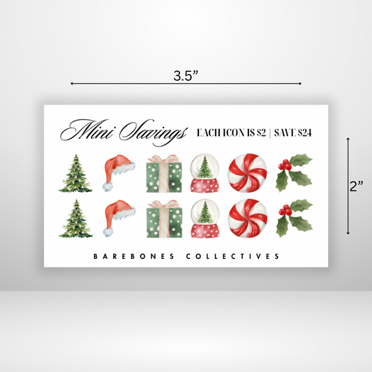 Red and Green Christmas Mini Savings Challenge Save $24