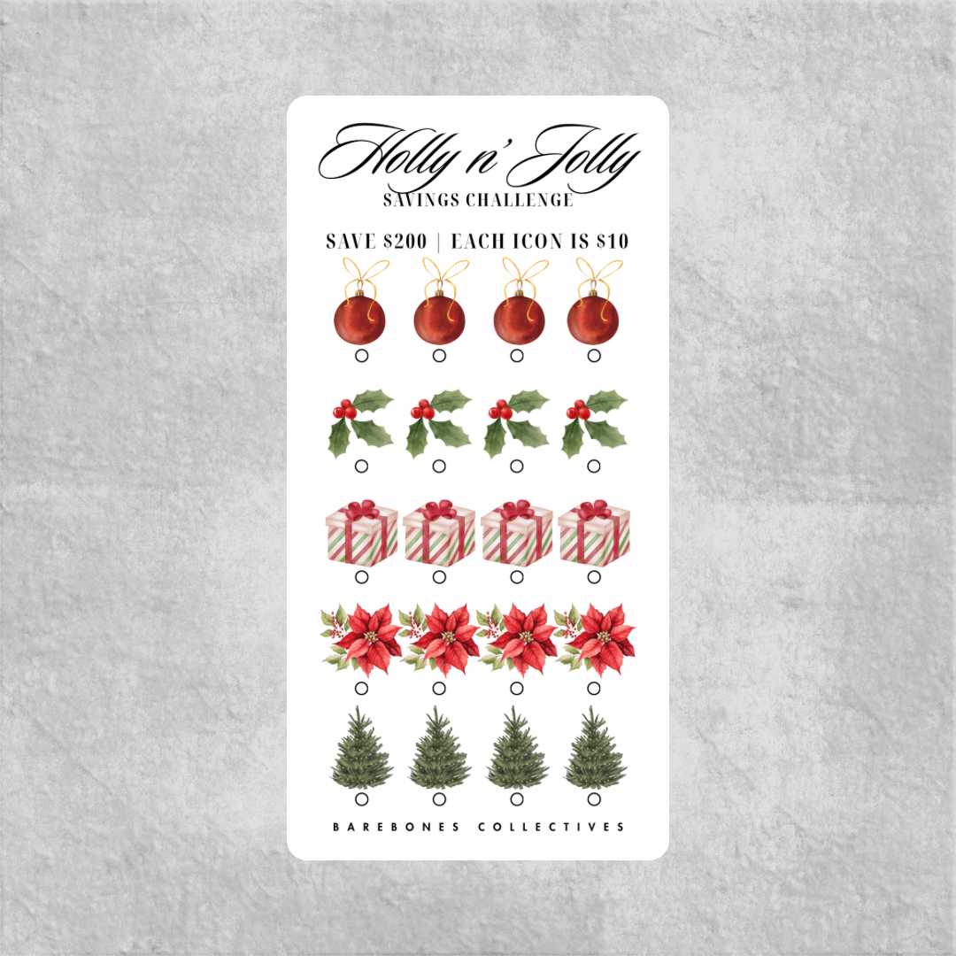 Holly n Jolly Savings Challenge Save $200