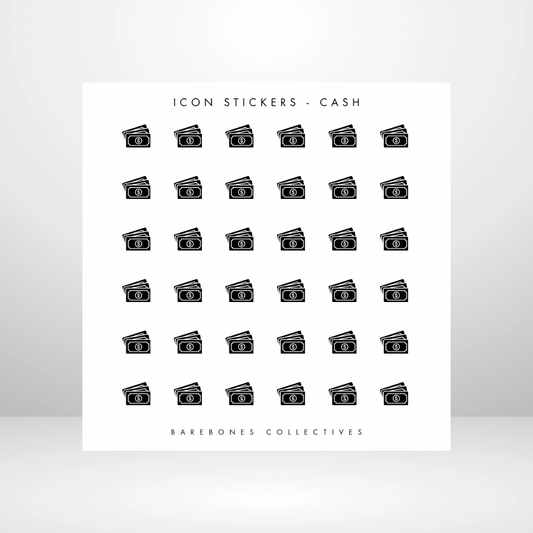 Cash Icon - Planning Sticker Sheet