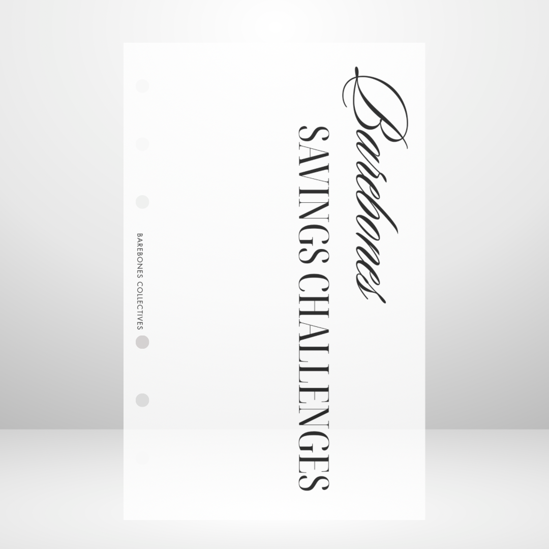 Barebones Savings Challenges Matte Vellum Dashboard