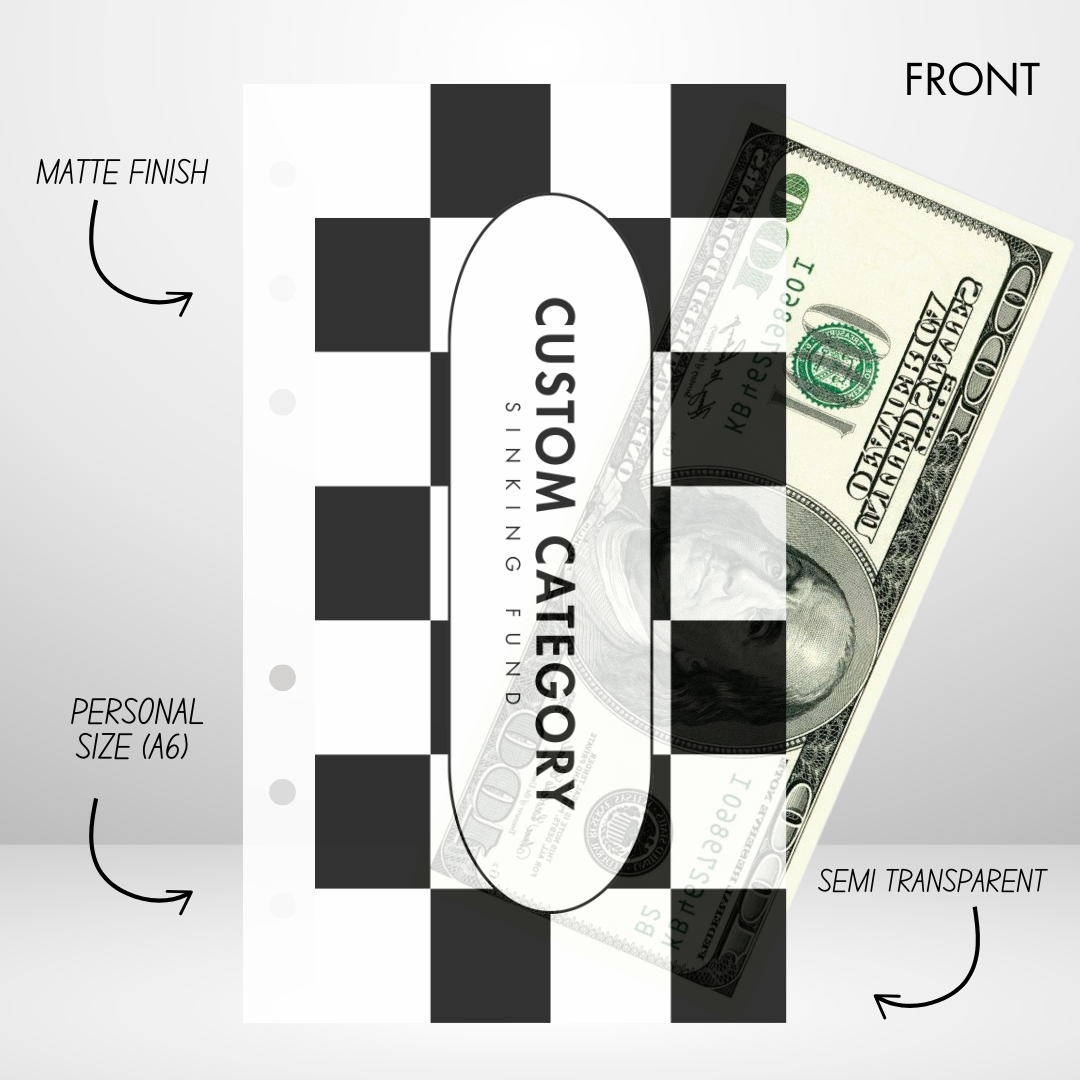 Checkered Handmade Cash Envelope Set of 3