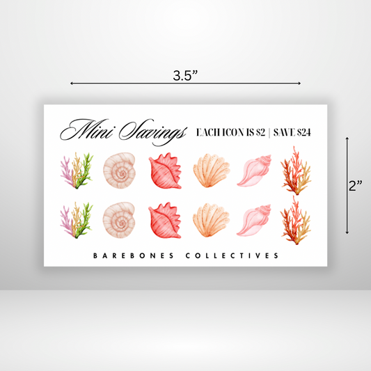 Sea Shells Mini Savings Challenge Save $24