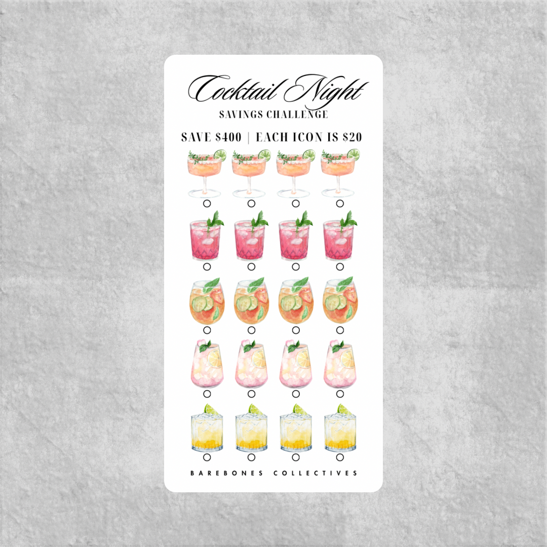 Cocktail Night Savings Challenge Save $400