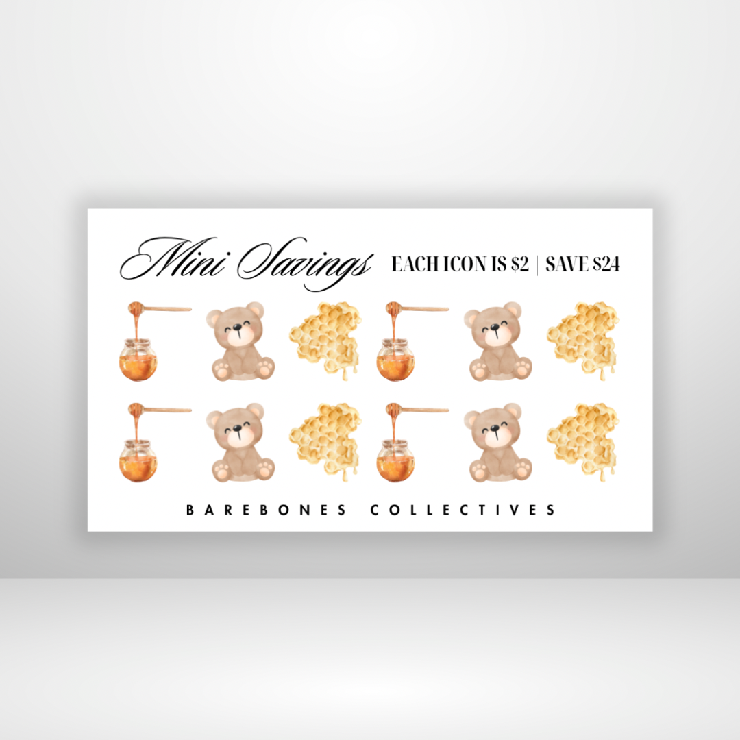 Honey Bear Mini Savings Challenge Save $24