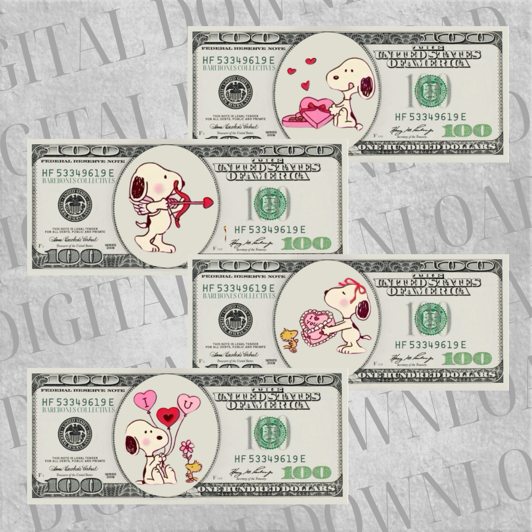 DIY Set of 4 Cash Place Holders $100 DIGITAL DOWNLOAD