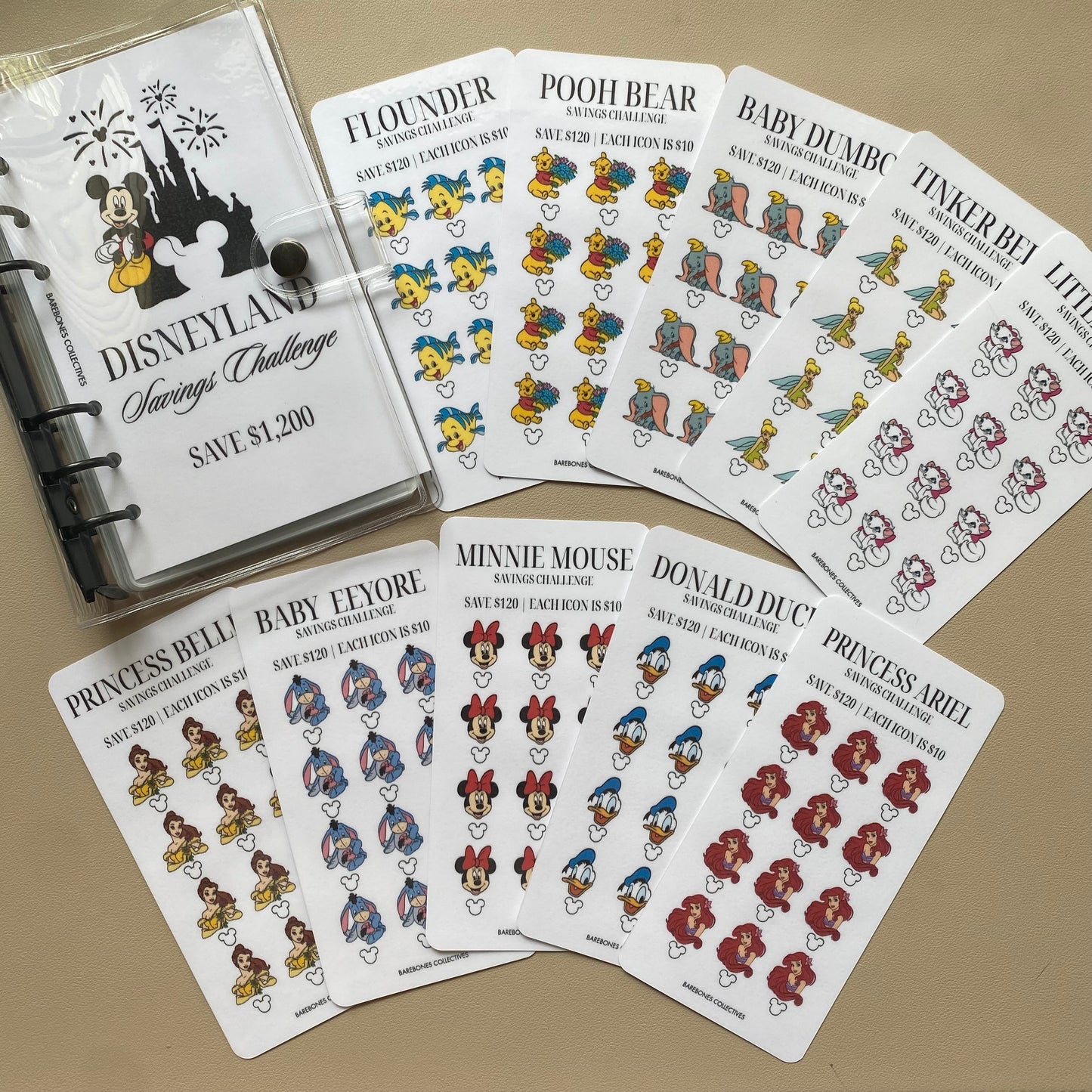 Disneyland A6 Savings Challenge Binder Bundle