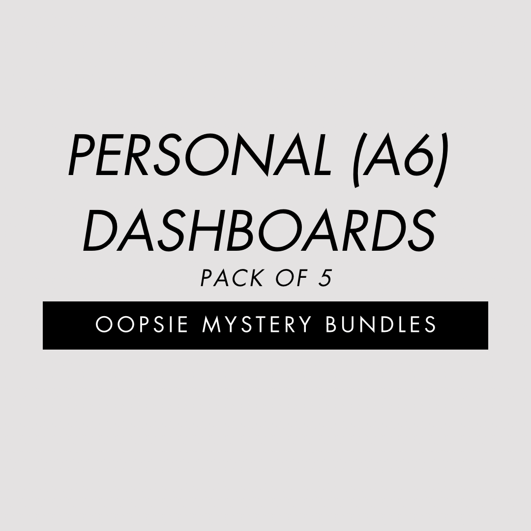 Personal (A6) Dashboards (5pc) oopsie mystery bundle