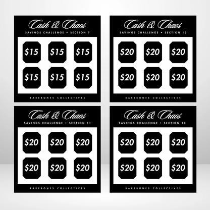 Cash and Chaos Saving Challenges and Envelopes Bundle