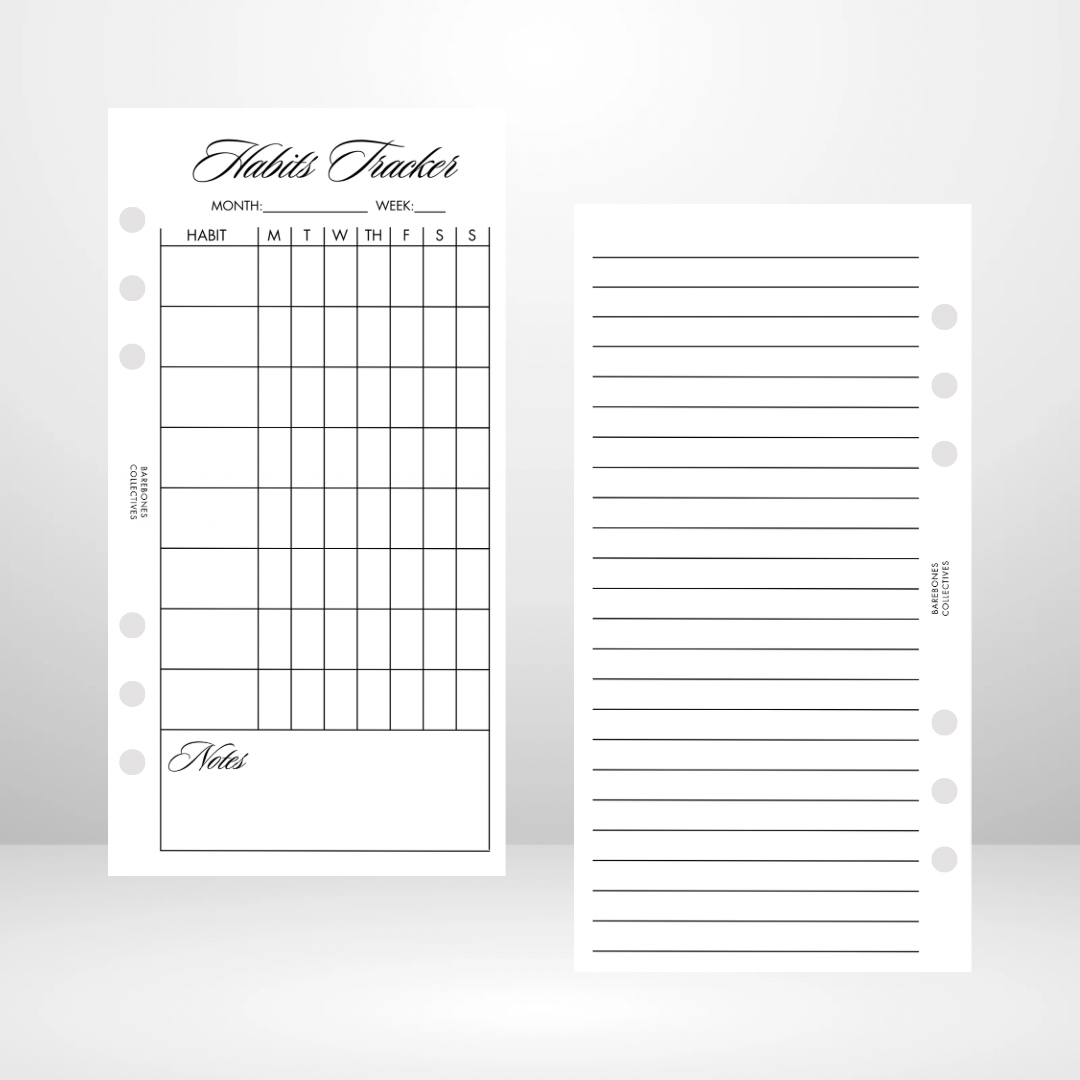 Habits Tracker Signature Wallet Inserts