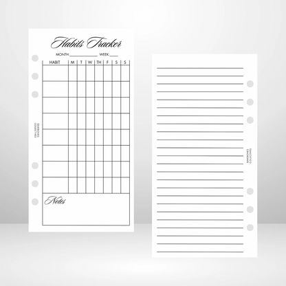 Habits Tracker Signature Wallet Inserts
