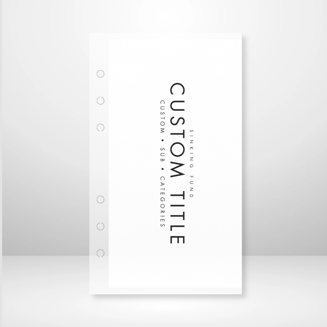 The Sub Edit
 Cash Envelopes