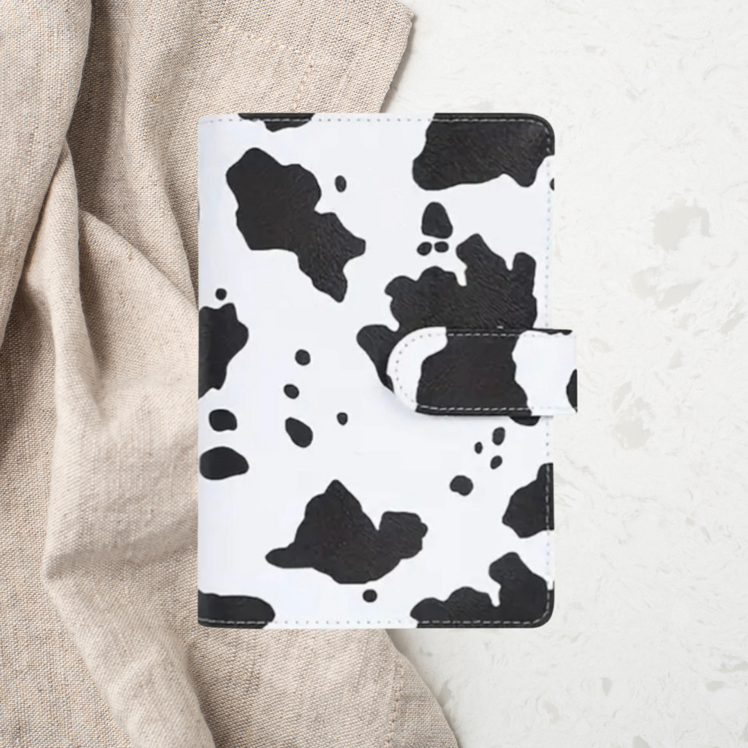The Rancher Binder - Cow Print Leather A6 Binder