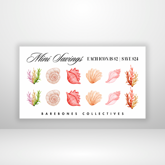 Sea Shells Mini Savings Challenge Save $24
