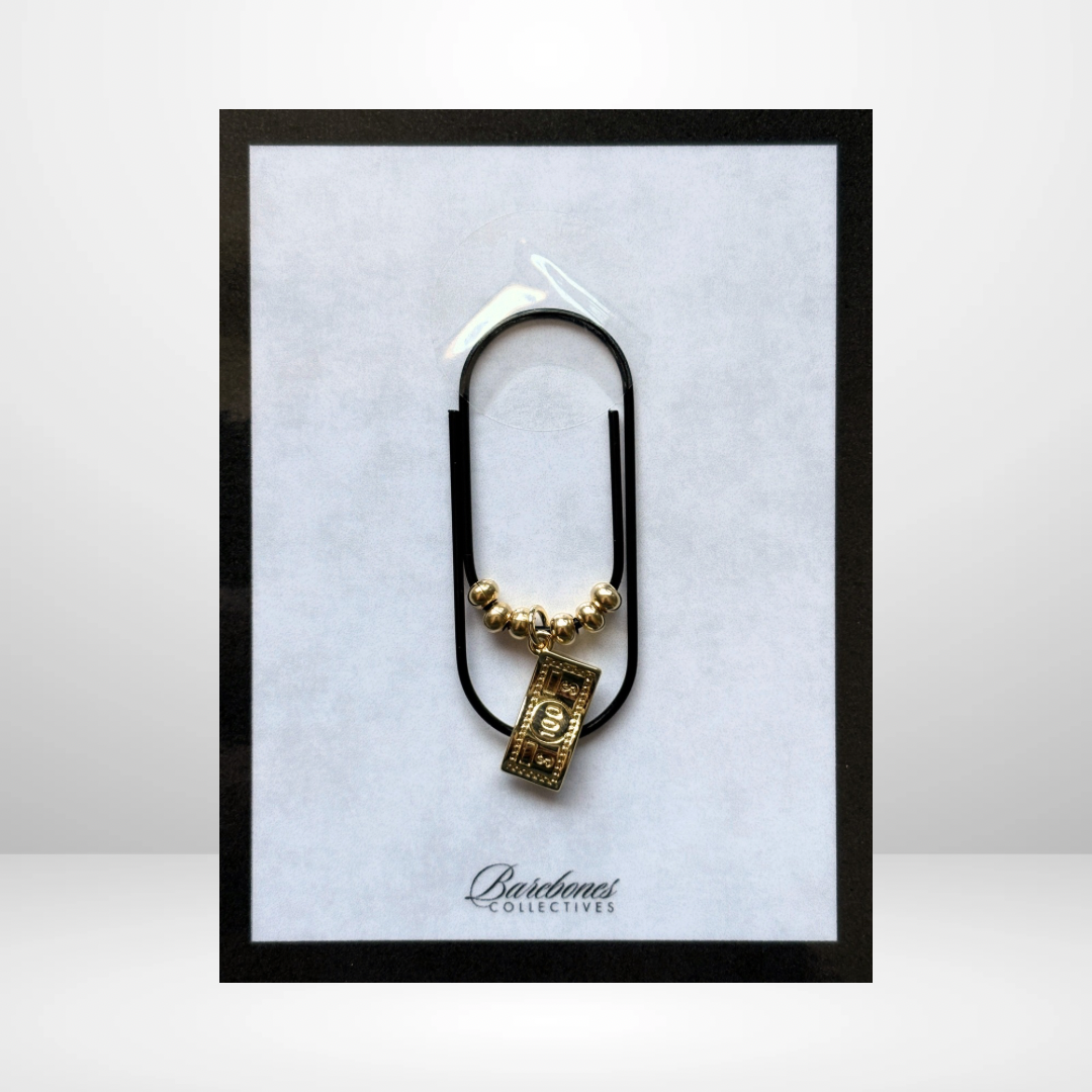 Money Manifest Paper Clip Charm