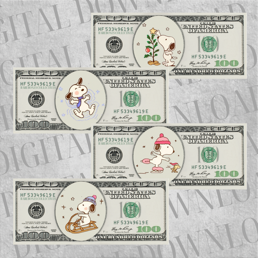 DIY Set of 4 Cash Place Holders $100 DIGITAL DOWNLOAD