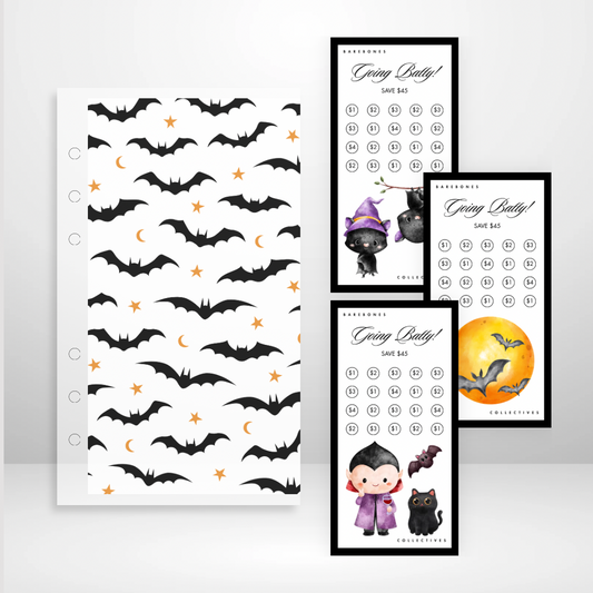 Going Batty! - Matte Cash Envelope + Savings Challenges