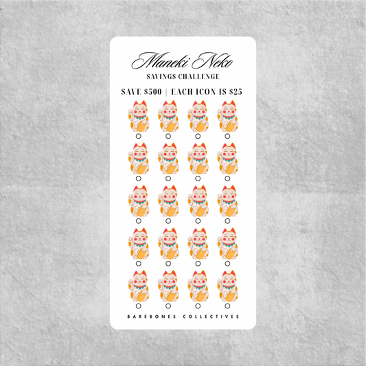 Mankei Neko Savings Challenge Save $500
