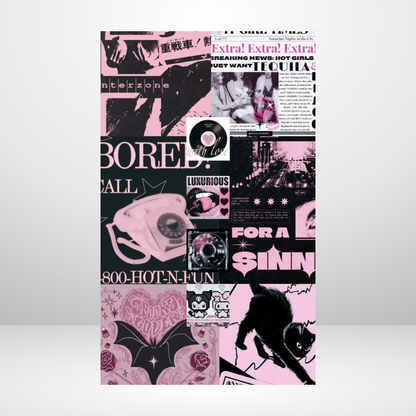 Pink Collage Dashboard