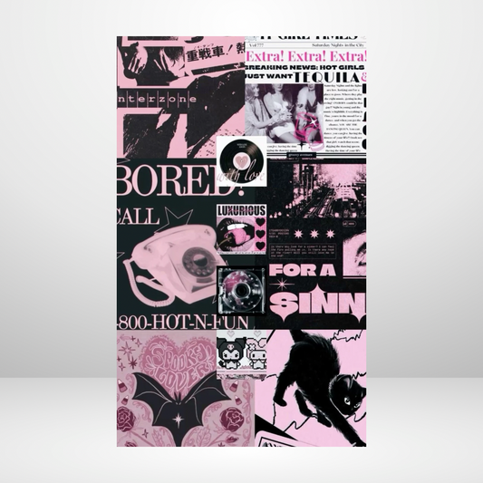 Pink Collage Dashboard