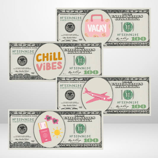 Pink Vaca Cash Place Holders $100 Sets of 4