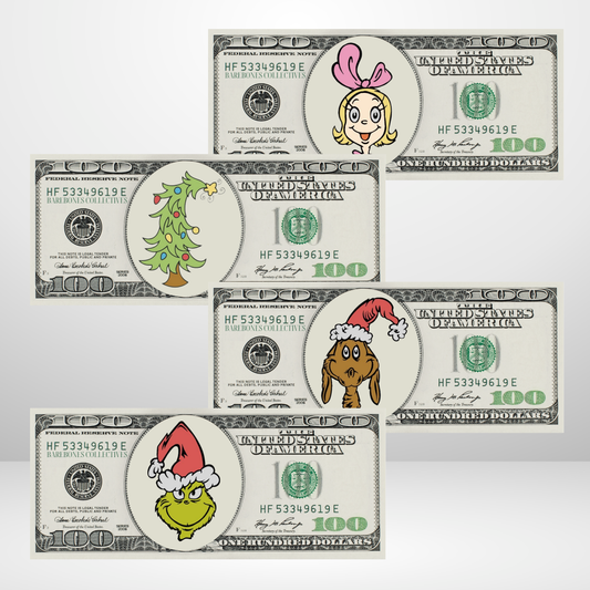 Grinch and Friends Cash Place Holders $100 Sets of 4