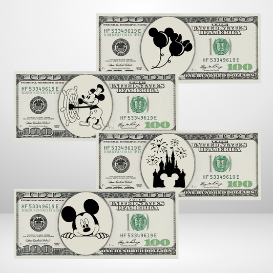 Happiest Place on Earth Cash Place Holders $100 Sets of 4