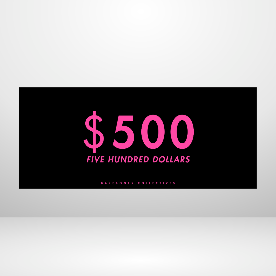 $100 - $50,000 - Pink Lust Set of 4 Cash Place Holders