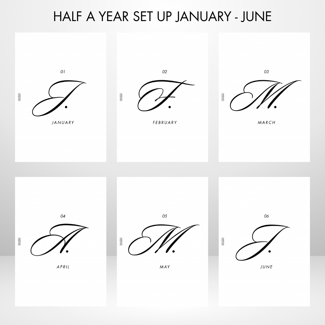 Barebones Monthly Planner A5 Inserts