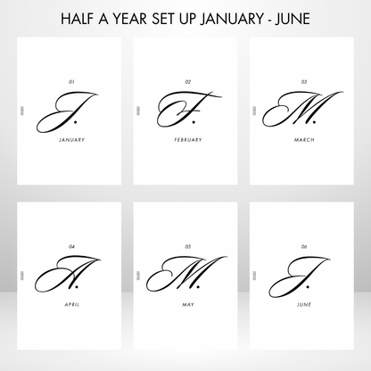 Barebones Monthly Planner A5 Inserts