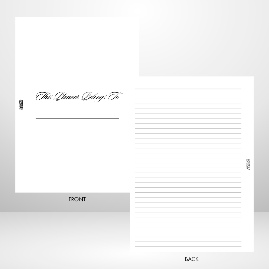 Barebones Weekly Budget Planner Fully Customizable A5 Inserts