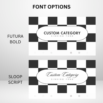 Checkered Handmade Cash Envelope Personal Size Set of 3