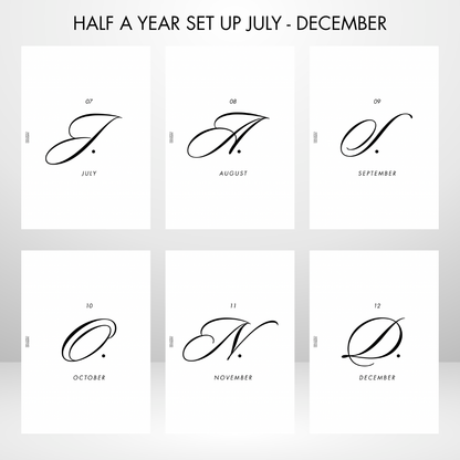 Barebones Monthly Planner A5 Inserts