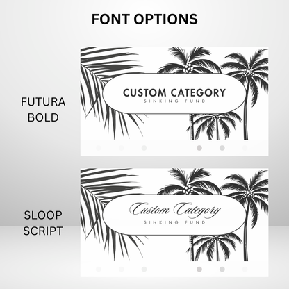 Palm Trees Handmade Cash Envelope Personal Size Set of 3