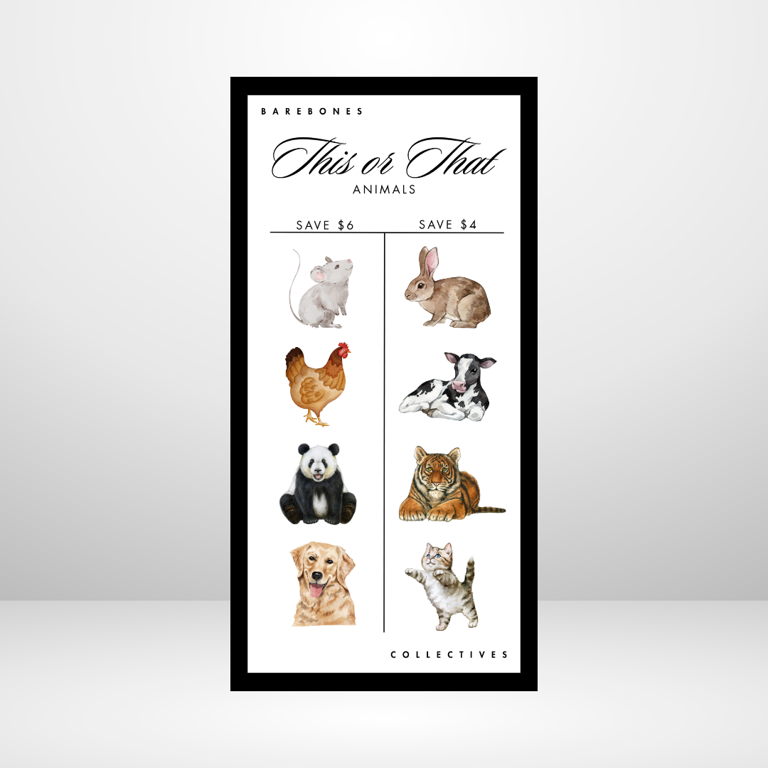 Animals This or That Savings Challenge