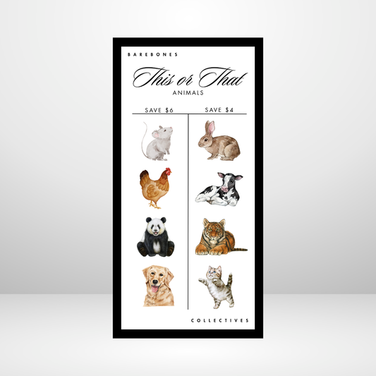 Animals This or That Savings Challenge