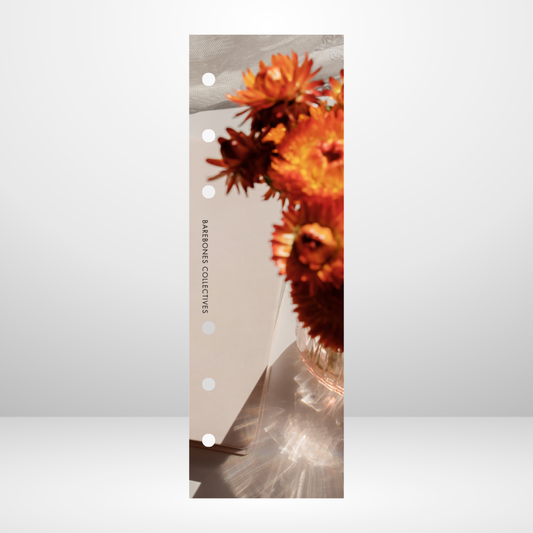 Orange Flowers Linen Half Dashboard