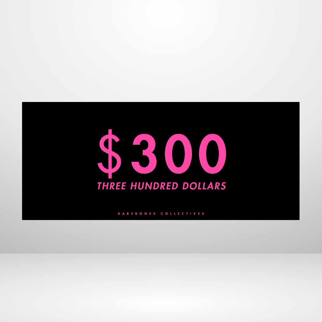 $100 - $50,000 - Pink Lust Set of 4 Cash Place Holders