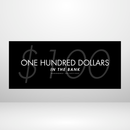 Barebones Simplistic Noir $100 - $1000 Cash Place Holders