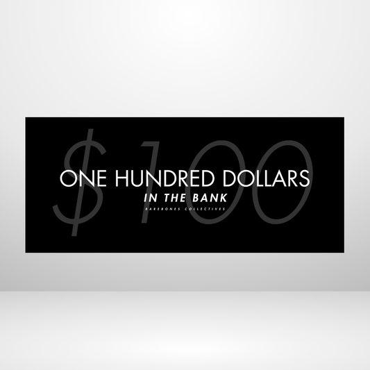 Barebones Simplistic Noir $100 - $1000 Cash Place Holders