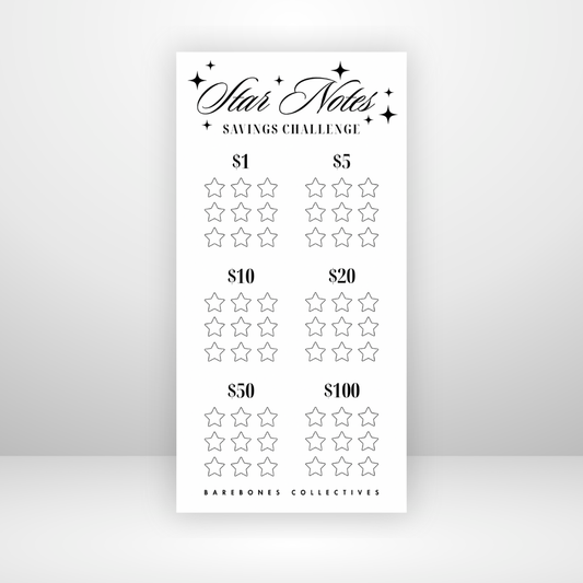 Star Note V.2 Savings Challenge