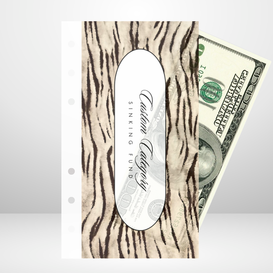 Vanilla Tiger  Handmade Cash Envelope Personal Size Set of 3