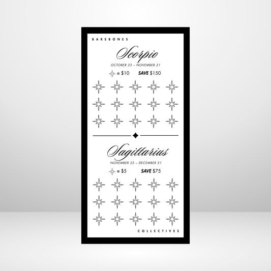 The Zodiac Barebones Savings Challenge Set of 7