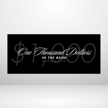 Barebones Simplistic Noir $100 - $1000 Cash Place Holders