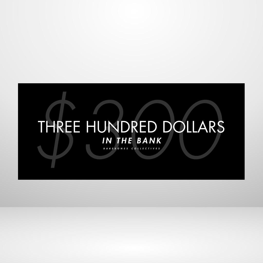 Barebones Simplistic Noir $100 - $1000 Cash Place Holders