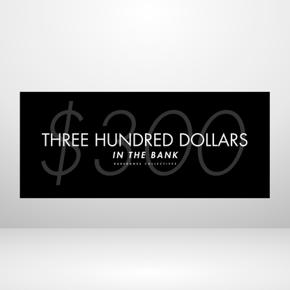 Barebones Simplistic Noir $100 - $1000 Cash Place Holders