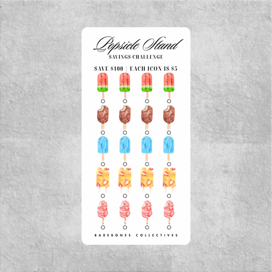 Popsicle Stand Savings Challenge Save $100