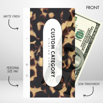 OG Brown Tortoiseshell Handmade Cash Envelope Personal Size Set of 3