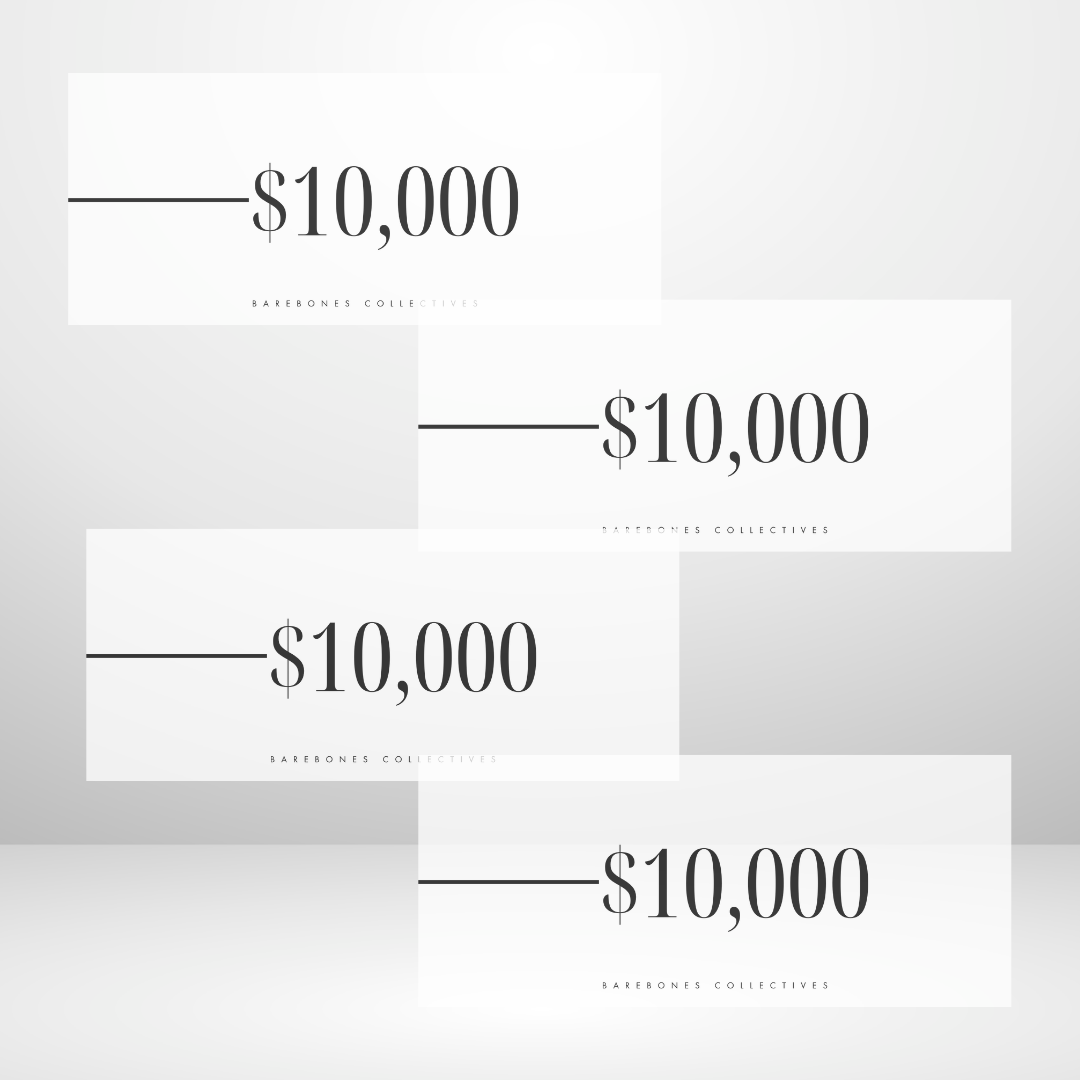 Noto Serif Font $100-$20,000 Set of 4 In the Bank Cash Place Holders